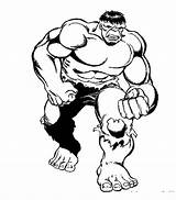 Hulk Coloring Punch Big Netart Body Template sketch template