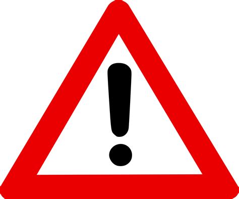 red warning sign clipart