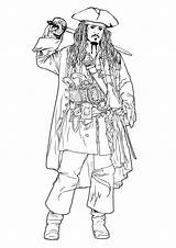 Jack Sparrow Coloring Pages Pirate Pirates Caribbean Film Depp Johnny Dibujo Color Choose Board Drawing Colouring sketch template