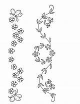 Embroidery Vintage Floral Designs Ricamo Disegni Border Patterns Flower Da Ricami Broderi Para Hand Mano Tambour Transfers Bordados Baby álbumes sketch template
