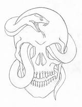 Snake Skull Drawing Easy Drawings Trippy Deviantart Sketches Wrapped Tattoo Outline Snakes Cool Simple Scary Getdrawings Choose Board Pencil sketch template