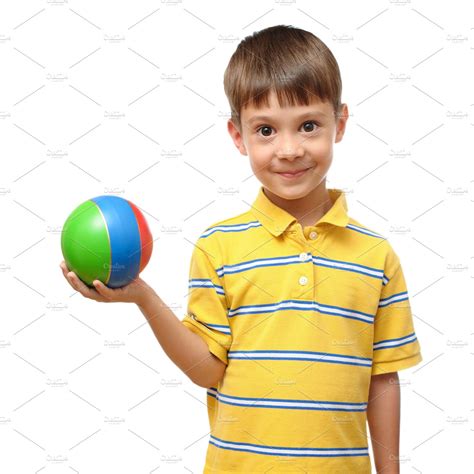 boy playing  ball stock photo  adorable  ball people
