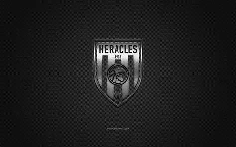 heracles almelo dutch football club eredivisie silver logo white gray