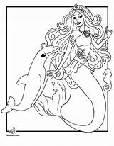 Coloring Mermaid Barbie Pages Dolphin Printable Kids Sheets Tale Colouring Color Print Jr Princess Christmas Girls Getcolorings Colorin Gif Tail sketch template