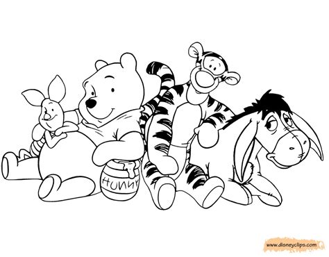 winnie  pooh friends coloring pages  disney coloring book