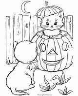 Halloween Coloring Pages Printable Color Kitten Kittens Pumpkin Kids Print Cute Cat Cats Book Bing Party Girls Contest Playing Adult sketch template
