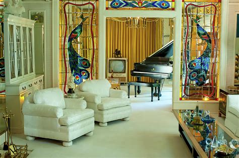 Graceland Living Room At The Home Of Elvis Presley Memphis Tennessee