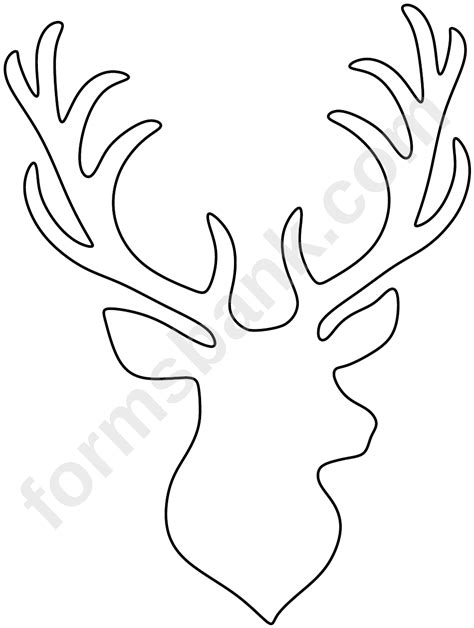 stag head pattern printable