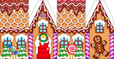 gingerbread house  printables  printable templates
