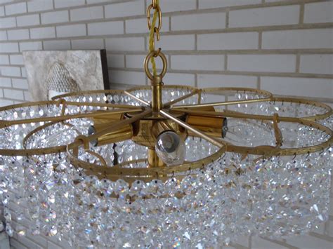 hanging lamp brass crystal catawiki