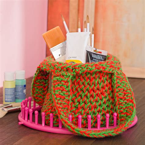 colorful loom knit tote puts  fun  shopping find  great
