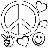 Peace Coloring Pages Sign Printable Happiness Cool2bkids sketch template