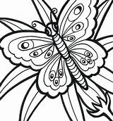 Easy Coloring Adults Pages Adult Butterfly Printable Kids Getdrawings sketch template