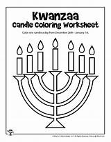 Kwanzaa Coloring Worksheet Candle Kids Activities sketch template