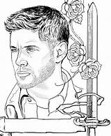 Supernatural Coloring Pages Dean Winchester Printable Book Color Castiel Coloriage Getcolorings Choose Board Sheets sketch template