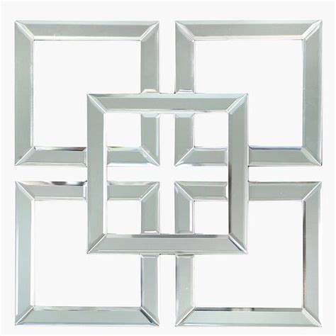 geometric wall décor world menagerie colour finish silver mirror