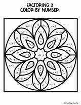 Factoring Algebra Number Mandala Color Math Teaching School High sketch template