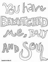 Bewitched Quote sketch template