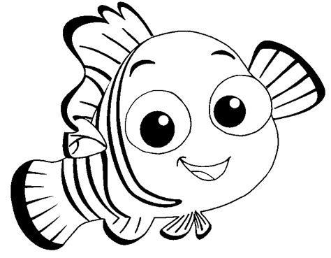 nemo cute fish coloring pages