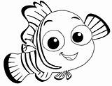 Nemo Coloring Pages Fish Finding Cute Cartoon Draw Anime Sea sketch template