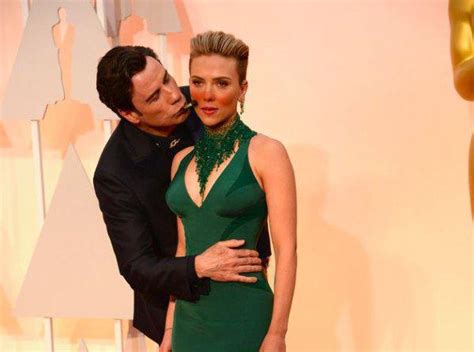 John Travolta S Creepy Scarlett Johansson Kiss Is Meme