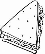 Coloring Sandwich Clipart Bread Triangle Pages Objects Cereal Colouring Color Cheese Drawing Grilled Clip Food Sub Shaped Tall Printable Clipground sketch template