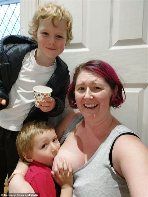 Mother Who Breastfeeds Her Five And Six Year Old Sons Daily Mail Online