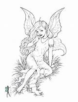 Coloring Gothic Pages Fairy Printable Getdrawings Getcolorings Color sketch template