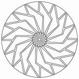 Mandala Coloring Pages Easy Simple Sun Kids Abstract Adults Adult Wheel Color Printable Colouring Medicine Spiral Olds Year Print Getdrawings sketch template