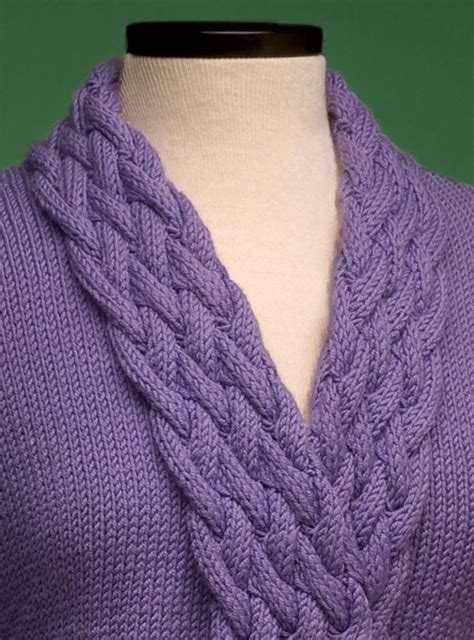 knitting pattern cable collar cardigan  etsy knitting