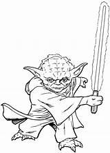 Yoda Jedi Colorare Maestro Spada Combattere Lightsaber Sua Fight Disegno Coloradisegni Wors Meglio Copiare Cookie sketch template