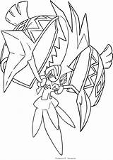 Tapu Koko Pokémon Tsareena Generación Séptima Pok Seventh sketch template