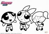 Powerpuff Coloring Girls Pages Bubbles Drawing Printable Book Cartoon Color Base Supercoloring Puff Power Girl Sheets Anime Print Network Printables sketch template