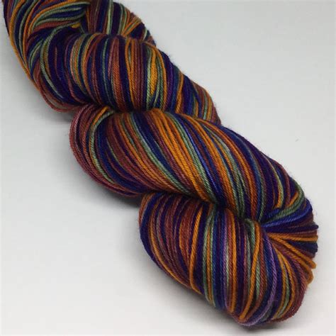 autumn rainbow  stripe  striping yarn desert vista dyeworks