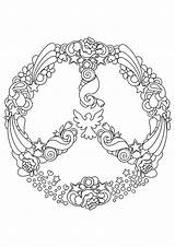 Peace Coloring Pages Getdrawings Sign sketch template