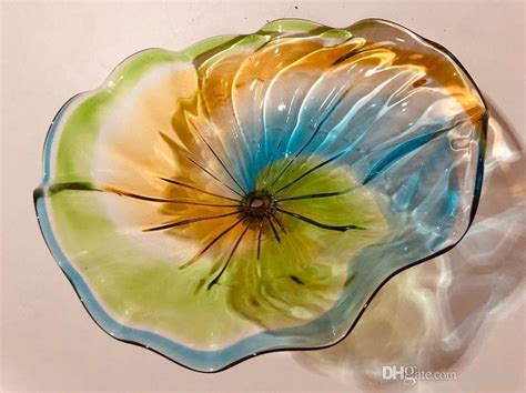 2020 Turkish Murano Flower Shaped Glass Plates Bulk
