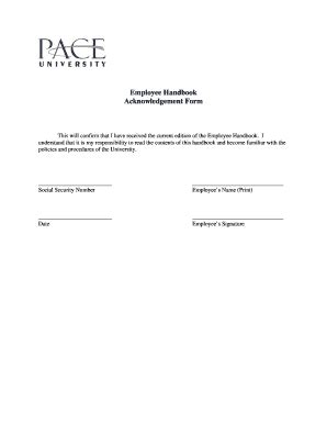 editable employee acknowledgement form template fillable printable