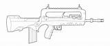 Famas Lineart Fn Scar Fuego P90 sketch template