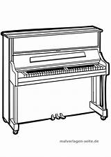 Klavier Malvorlage Ausmalbilder Musik Anzeigen sketch template