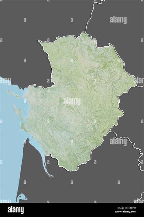 region  poitou charentes france relief map stock photo alamy