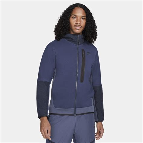 sportswear tech fleece full zip woven hoodie blue atelier yuwaciaojp