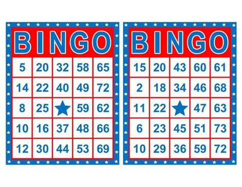 pin    july bingo cards