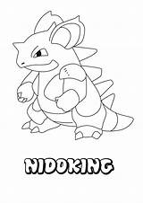 Nidoking Coloring Pokemon Pages Color Hellokids Print Online sketch template