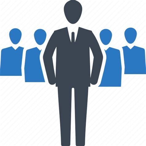 businessman leader leadership team icon