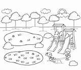 Obstacle Course Coloring Sheet Parque Template sketch template