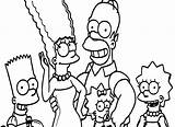 Coloring Simpsons Wecoloringpage sketch template