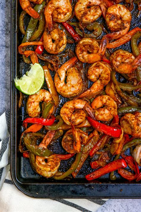 Sheet Pan Shrimp Fajitas The Culinary Compass Hot Sex Picture