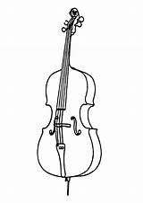 Cello Clipart Drawing Instruments Coloring String Outline Violin Bass Double Clip Drawings Cliparts Sketch Music Instrument Instrumente Die Orchestra Easy sketch template