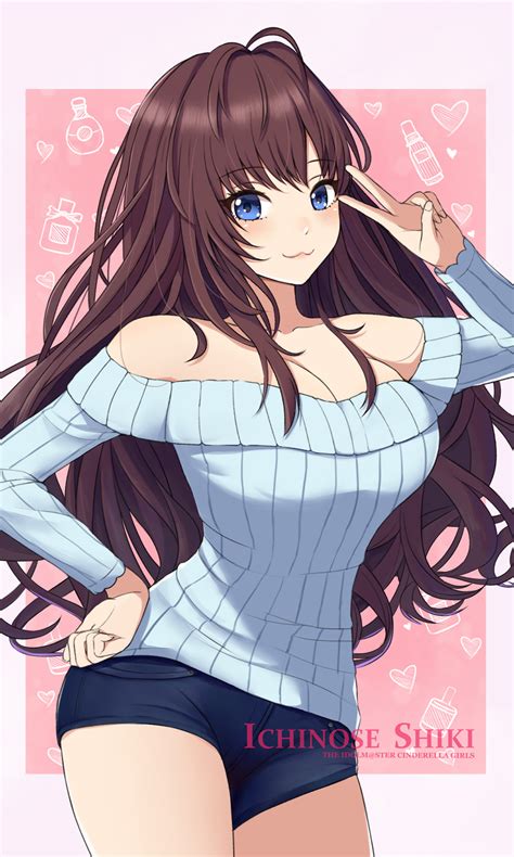 Safebooru 1girl 3 Ahoge Bangs Bare Shoulders Blue Eyes Blue Sweater