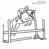 Jumping Horse Coloring Pages Show Warmblood Drawing Color Saddle Jumper Printable Line Getdrawings Getcolorings Under Ho Print sketch template